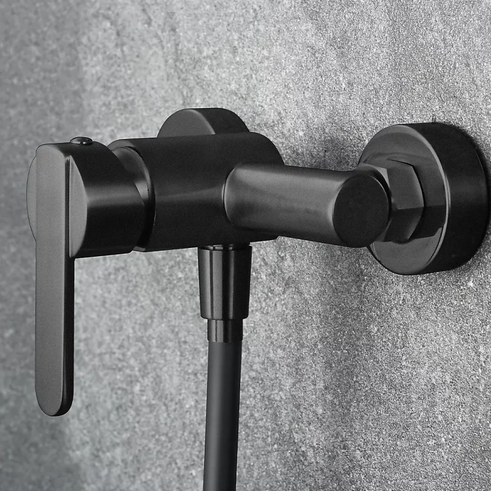 Colonne De Douche Mécanique|Imex Mitigeur de Douche anti-calcaire Noir Mat ROMA BDR001-5NG