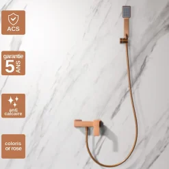 Imex Mitigeur de Douche anti-calcaire Or Rose PISA BDP048-5ORC