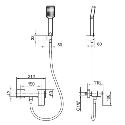 Imex Mitigeur de Douche anti-calcaire Or Rose PISA BDP048-5ORC