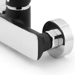 Cooke & Lewis Mitigeur de douche entraxe 150 mm Cook & Lewis Wicie en laiton coloris noir