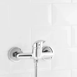 Robinet De Douche|GoodHome Mitigeur de douche entraxe 150 mm Eidar en laiton chromé
