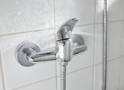 Robinet De Douche|GoodHome Mitigeur de douche entraxe 150 mm Eidar en laiton chromé