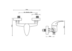 Robinet De Douche|GoodHome Mitigeur de douche entraxe 150 mm Eidar en laiton chromé