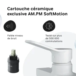 Am.Pm Europe Mitigeur de douche mécanique Robinet Salle de Bain Blanc, FXA20033 X-Joy AM.PM