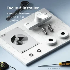 Am.Pm Europe Mitigeur de douche mécanique Robinet Salle de Bain Blanc, FXA20033 X-Joy AM.PM