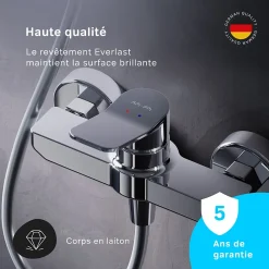 Am.Pm Europe Mitigeur de douche mécanique Robinet Salle de Bain Chromé, FXA20000 X-Joy AM.PM