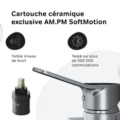 Am.Pm Europe Mitigeur de douche mécanique Robinet Salle de Bain Chromé, FXA20000 X-Joy AM.PM