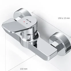 Am.Pm Europe Mitigeur de douche mécanique Robinet Salle de Bain Chromé, FXA20000 X-Joy AM.PM