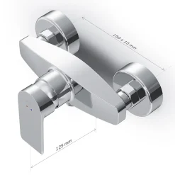 Am.Pm Europe Mitigeur de douche mécanique Robinet de douche Chrome, Flash FNA20000 AM.PM