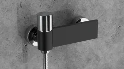 Edouard Rousseau Mitigeur de douche mécanique chromé Black steel