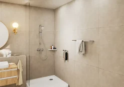 Hansgrohe Mitigeur de douche mécanique avec douchette, flexible et barre réglable chrome Vernis Blend