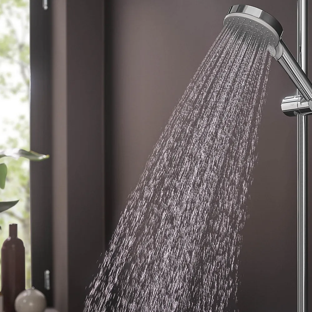 Hansgrohe Mitigeur de douche mécanique avec douchette, flexible et barre réglable chrome Vernis Blend