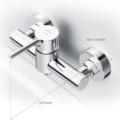 Robinet De Douche|Am.Pm Europe Mitigeur de douche mécanique Robinet Salle de Bain Chromé, FPA20000 Spike AM.PM