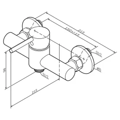 Robinet De Douche|Am.Pm Europe Mitigeur de douche mécanique Robinet Salle de Bain Chromé, FPA20000 Spike AM.PM