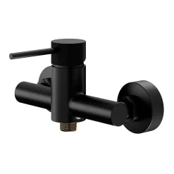 Robinet De Douche|GoodHome Mitigeur de douche mécanique noir mat, Owens