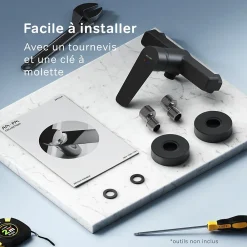 Robinet De Douche|Am.Pm Europe Mitigeur de douche mécanique Robinet Salle de Bain Noir, FTA20022 Hit AM.PM