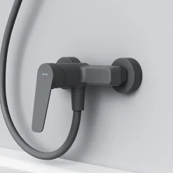 Robinet De Douche|Am.Pm Europe Mitigeur de douche mécanique Robinet Salle de Bain Noir, FTA20022 Hit AM.PM