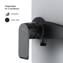 Robinet De Douche|Am.Pm Europe Mitigeur de douche mécanique Robinet de douche Noir, Flash FNA20022 AM.PM