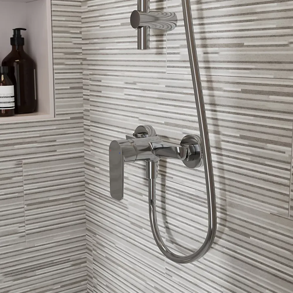 Robinet De Douche|GoodHome Mitigeur de douche mécanique, chrome, NF, Aisai
