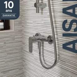 Robinet De Douche|GoodHome Mitigeur de douche mécanique, chrome, NF, Aisai