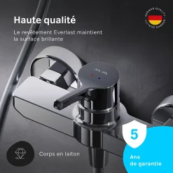Am.Pm Europe Mitigeur de douche mécanique Robinet Salle de Bain Chromé, FXB20000 X-Joy S AM.PM
