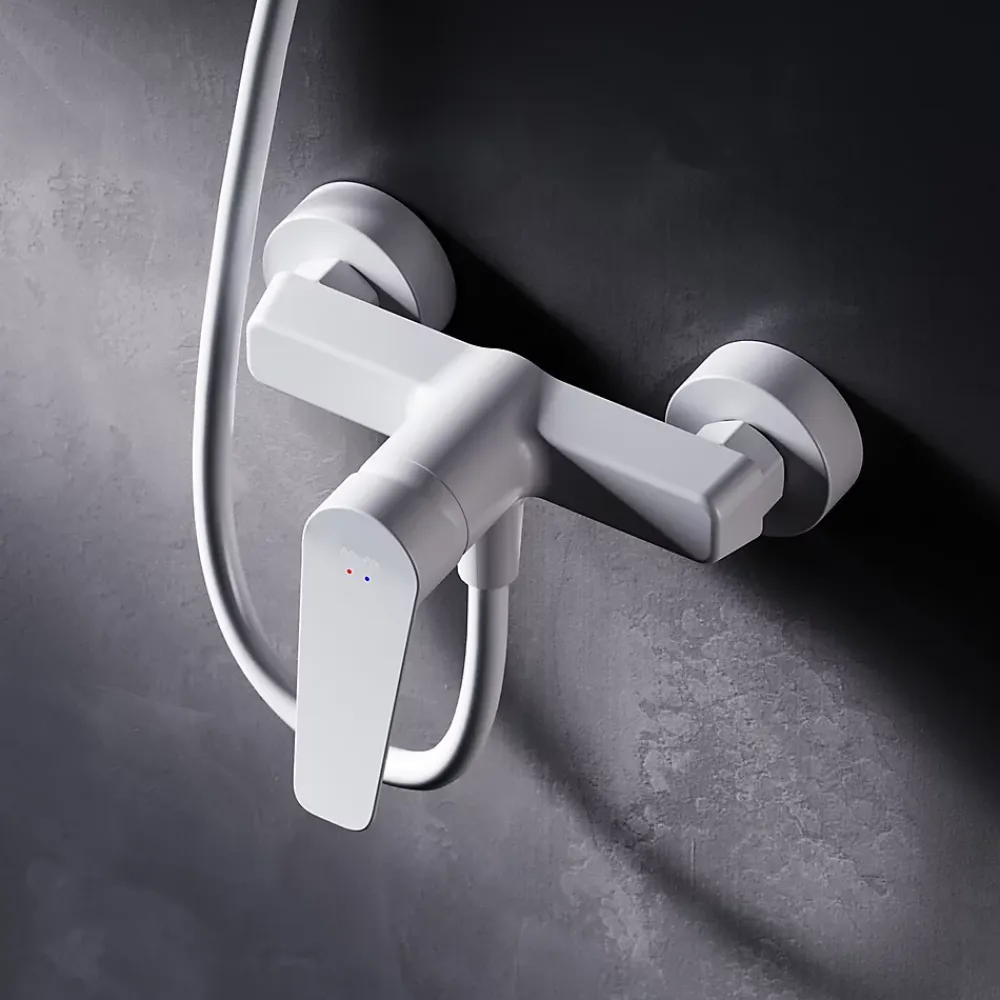 Am.Pm Europe Mitigeur de douche mécanique Robinet Salle de Bain Blanc, FTA20033 Hit AM.PM