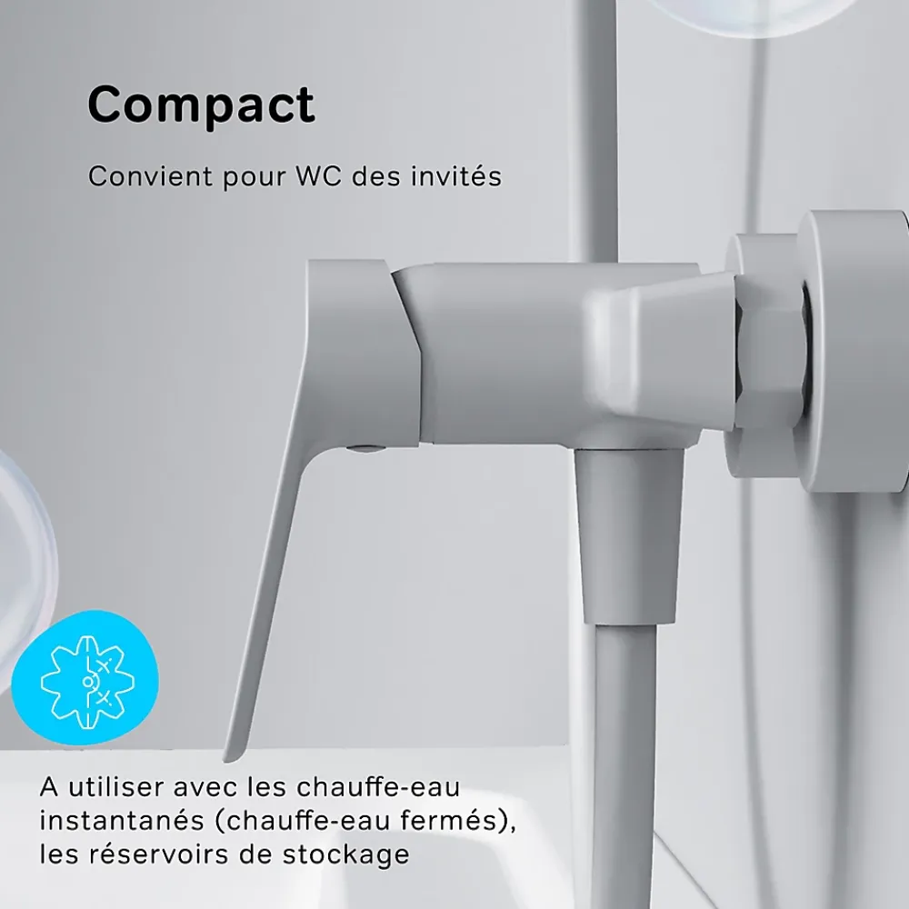 Am.Pm Europe Mitigeur de douche mécanique Robinet Salle de Bain Blanc, FTA20033 Hit AM.PM