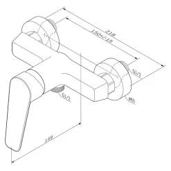 Am.Pm Europe Mitigeur de douche mécanique Robinet Salle de Bain Blanc, FTA20033 Hit AM.PM