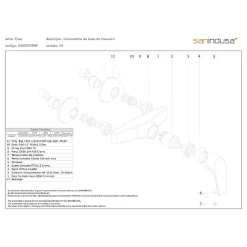 Robinet De Douche|Sanindusa Mitigeur de douche mural contemporain Easy NF chromé livré avec raccords excentrés et rosaces de finition