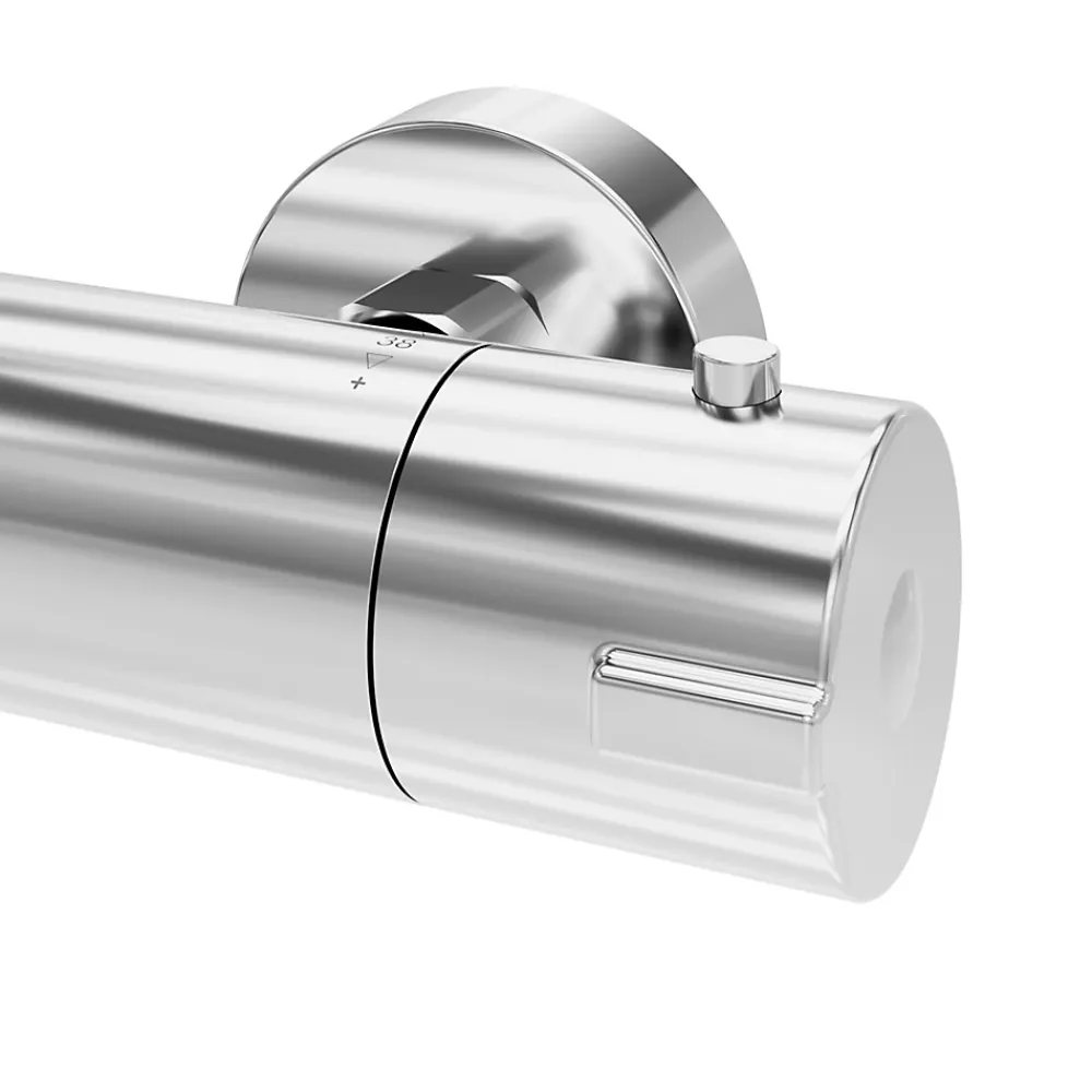 Robinet De Douche|GoodHome Mitigeur de douche thermostatique, chrome, Rannell