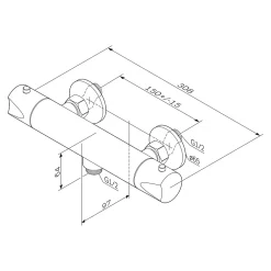 Am.Pm Europe Mitigeur de douche thermostatique Robinet salle de bain Chromé, FTA40000 Hit AM.PM