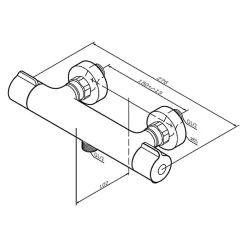 Am.Pm Europe Mitigeur de douche thermostatique Robinet salle de bain Chromé, FGA40000 Gem AM.PM