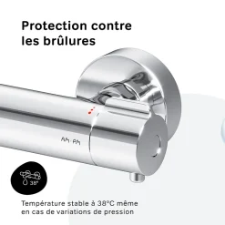 Am.Pm Europe Mitigeur de douche thermostatique Robinet salle de bain Chromé, FGA40000 Gem AM.PM