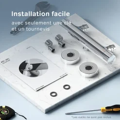 Am.Pm Europe Mitigeur de douche thermostatique Robinet salle de bain Chromé, FGA40000 Gem AM.PM
