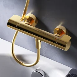 Robinet De Douche|Am.Pm Europe Mitigeur de douche thermostatique Robinet salle de bain, Doré FXA40099 X-Joy AM.PM