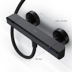 Am.Pm Europe Mitigeur de douche thermostatique Robinet salle de bain, Noir FNA40022 Flash AM.PM