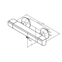 Am.Pm Europe Mitigeur de douche thermostatique Robinet salle de bain, Noir FNA40022 Flash AM.PM