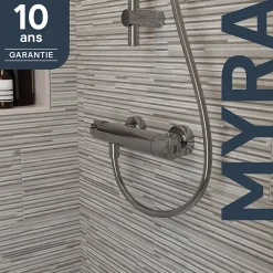 GoodHome Mitigeur de douche thermostatique, chrome, Myra