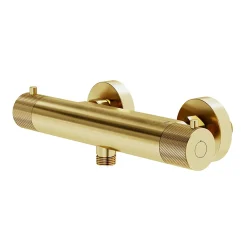 Robinet De Douche|GoodHome Mitigeur de douche thermostatique, doré brossé, Owens