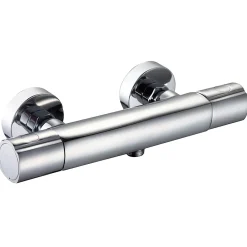 Robinet De Douche|Essebagno Mitigeur de douche thermostatique mural, chrome, Carra