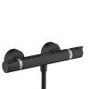 Robinet De Douche|Hansgrohe Mitigeur de douche thermostatique noir Ecostat E