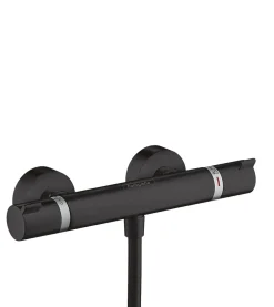 Robinet De Douche|Hansgrohe Mitigeur de douche thermostatique noir Ecostat E