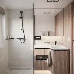 Robinet De Douche|Hansgrohe Mitigeur de douche thermostatique noir Ecostat E