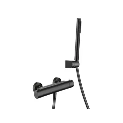 Robinet De Douche|Poalgi Mitigeur de douche thermostatique avec douchette SKY BATH noir mat Inox S304 série SUPREME