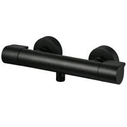 GoodHome Mitigeur de douche thermostatique noir Cavally