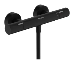 Robinet De Douche|Hansgrohe Mitigeur de douche thermostatique noir mat Ecostat Life