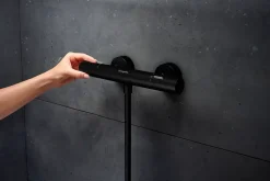 Robinet De Douche|Hansgrohe Mitigeur de douche thermostatique noir mat Ecostat Life