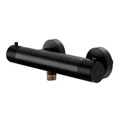 GoodHome Mitigeur de douche thermostatique, noir mat, Owens