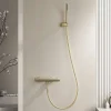 Poalgi Mitigeur de douche thermostatique avec douchette SKY BATH or brossé Inox S304 série SUPREME