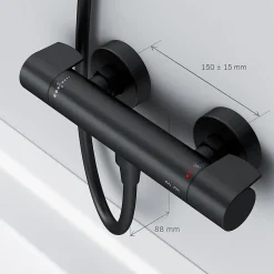 Am.Pm Europe Mitigeur de douche thermostatique Robinet salle de bain Noir, FXA40022 X-Joy AM.PM